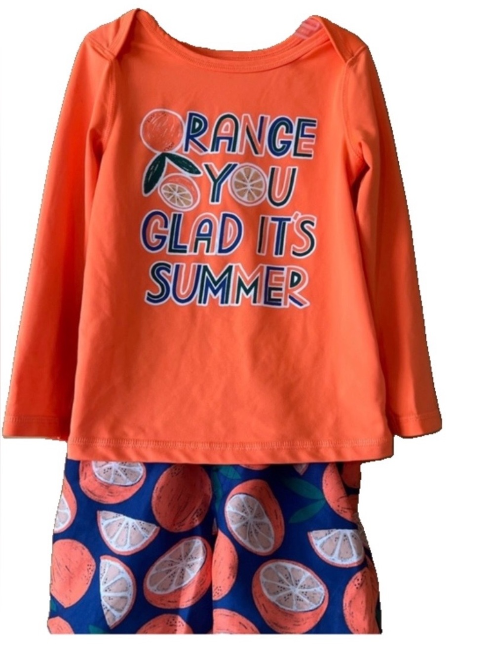 Cat & Jack Orange and Blue Kids Swimming Set